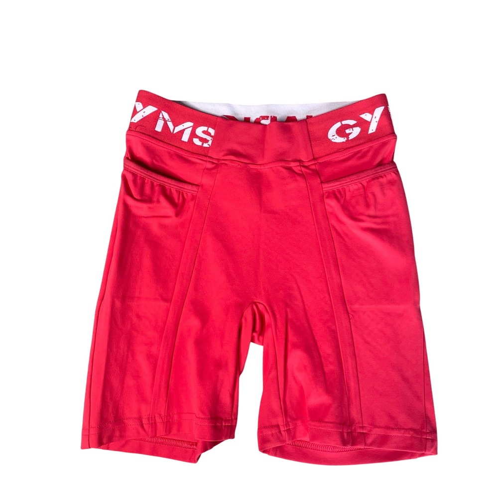 Gymshark Flex High Waisted Cycling Shorts Red Womens XS GLSH3672-AW19-411‎
